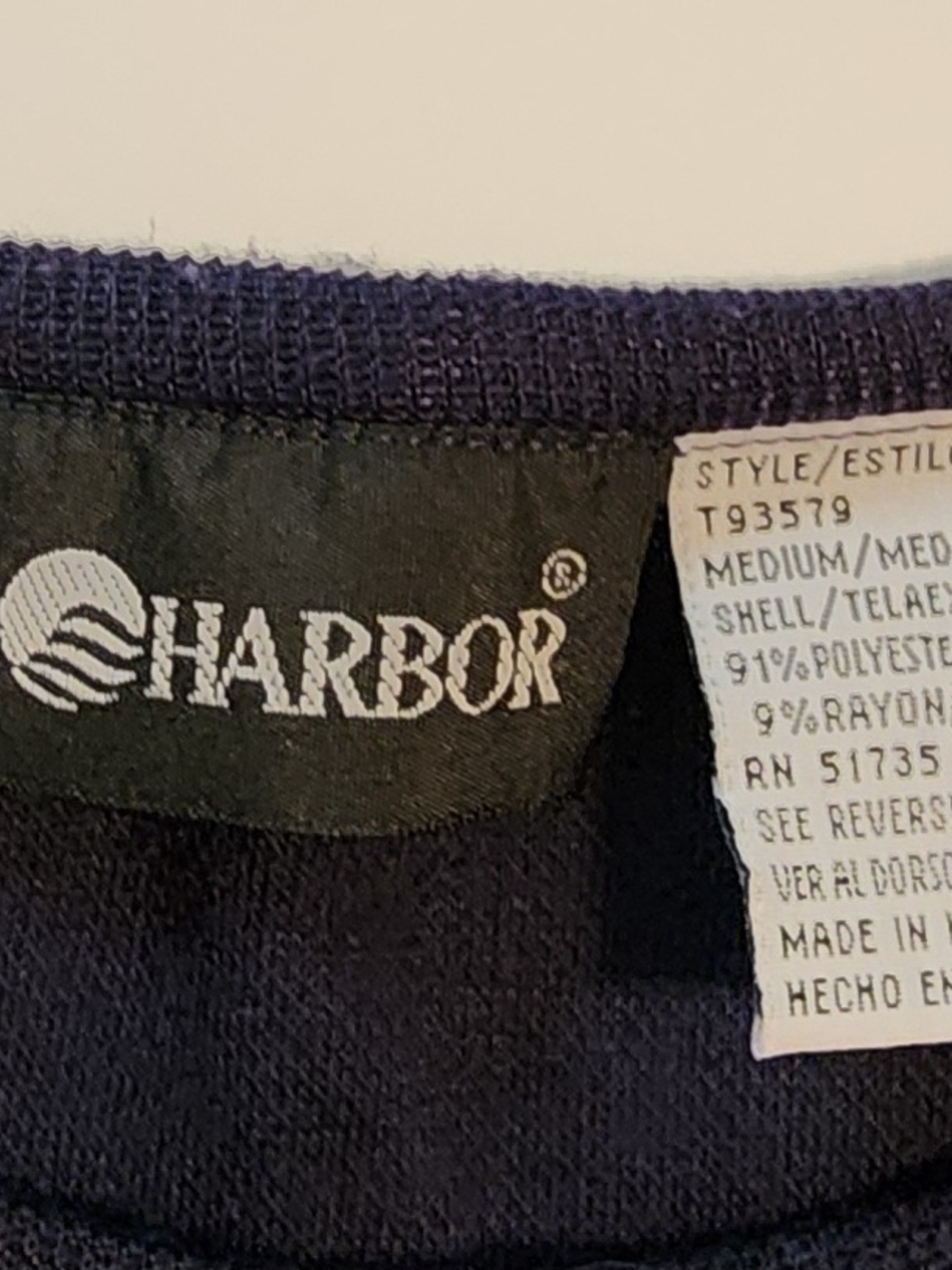 Sag Harbor Women's Navy Crew Neck Light Weight Sweater - Picture 2 of 3